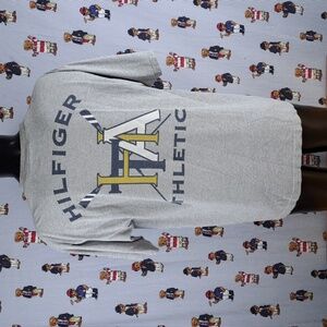 Vintage Tommy Hilfiger Athletics rowing back graphics gray & blue XL t-shirt